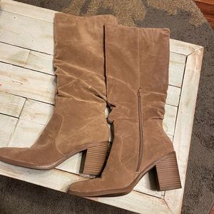 Womens suede knee boots